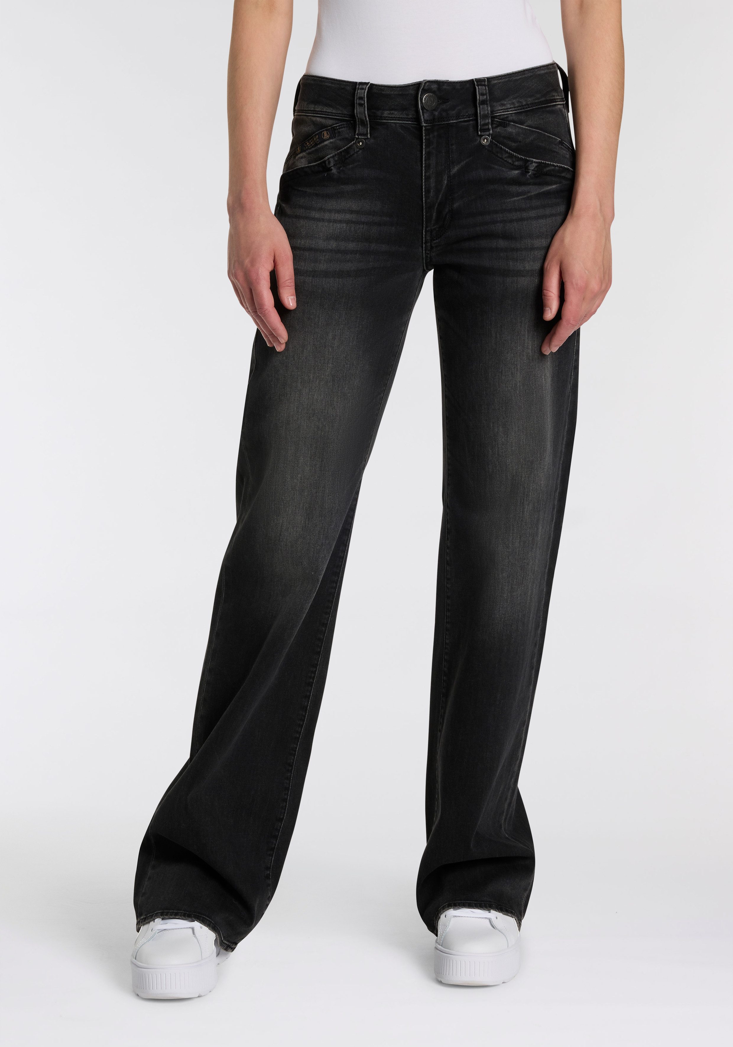 Herrlicher Straight-Jeans Prime New Denim Black Light mit hohem Bund günstig online kaufen