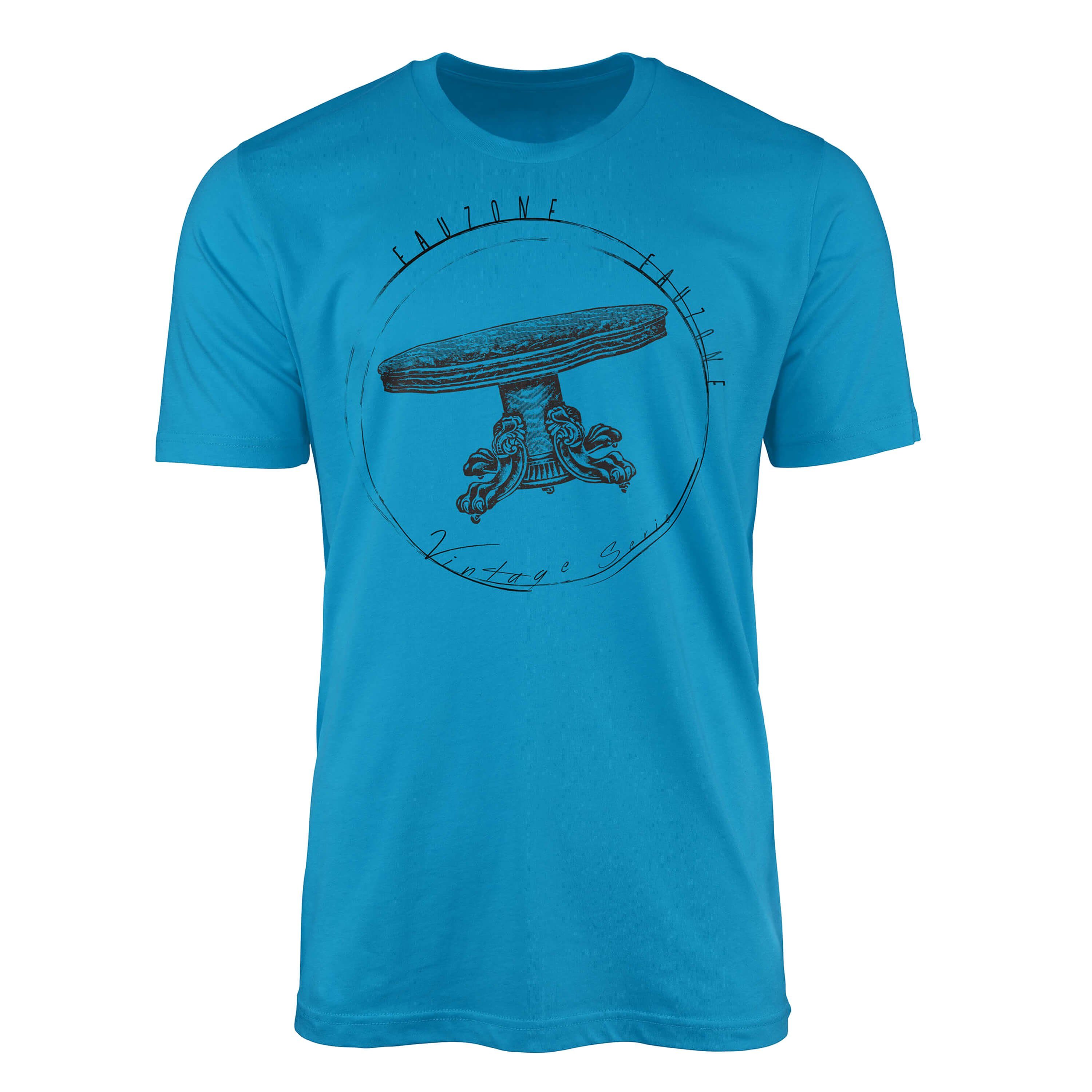 Sinus Art T-Shirt Vintage Herren T-Shirt Tisch Atoll