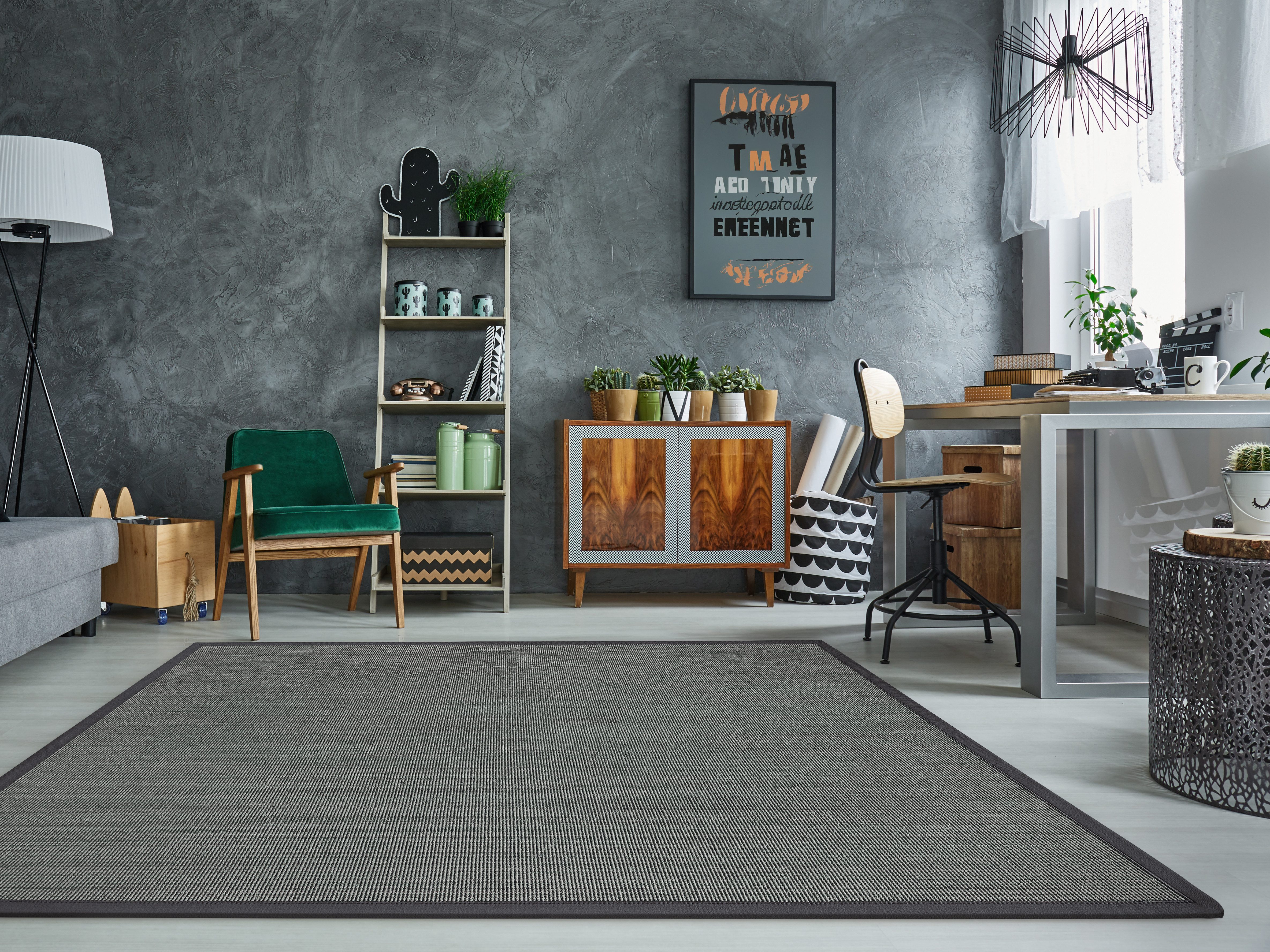 Dekowe Sisalteppich Mara S2 mit Bordüre, rechteckig, Höhe: 5 mm, Flachgewebe, Material: 100% Sisal, Wohnzimmer, Kundenliebling