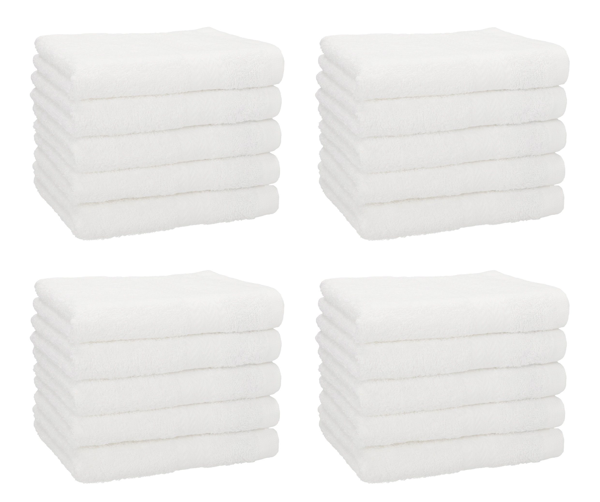 Betz Полотенца для гостей 20 Stück Gästetuch-Set Premium 30x50 cm Farbe weiß, 100% Baumwolle