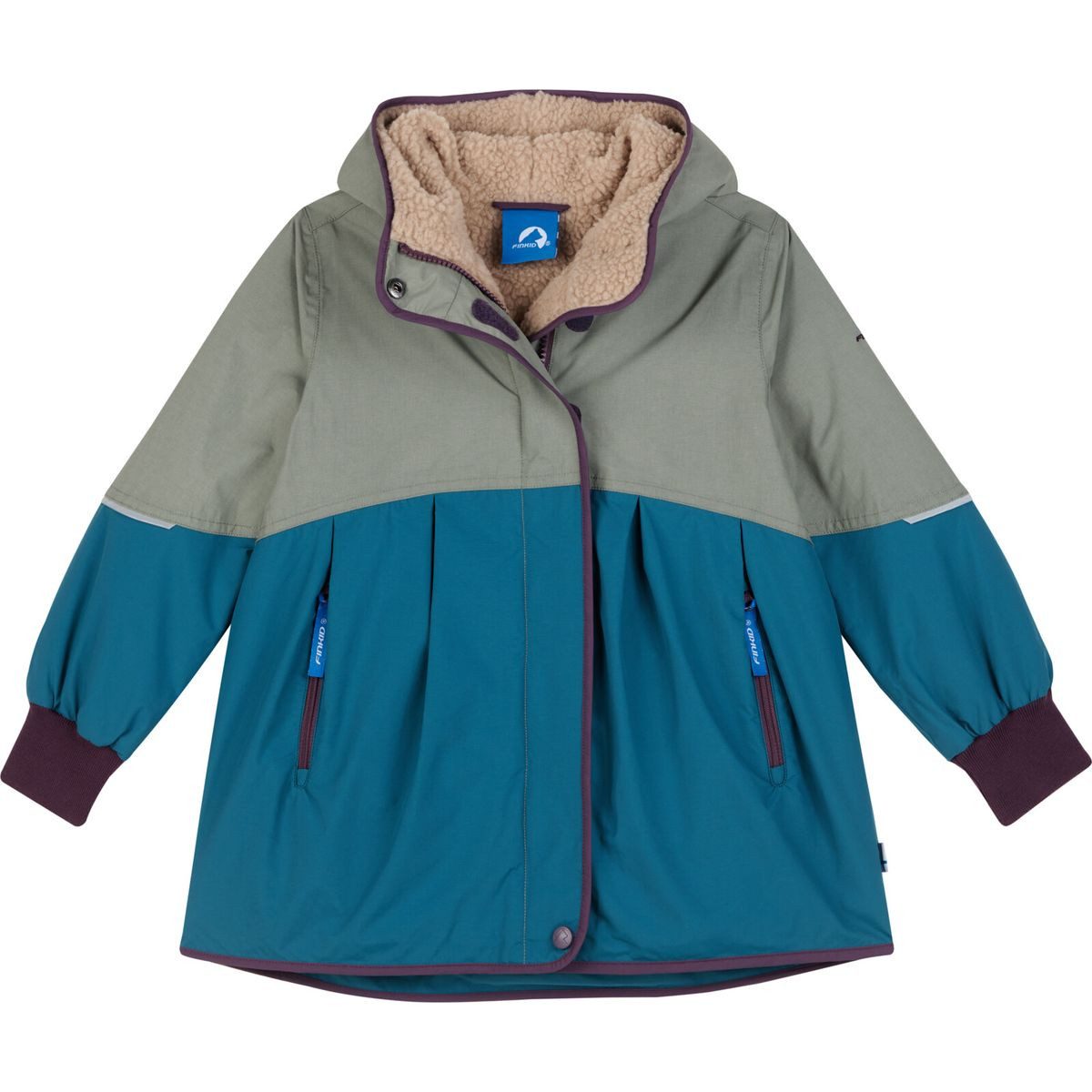 Finkid Hardshelljacke Aina Mukka Winterjacke mit kuscheligem Teddyfutter, wasserfest, atmungsaktiv und