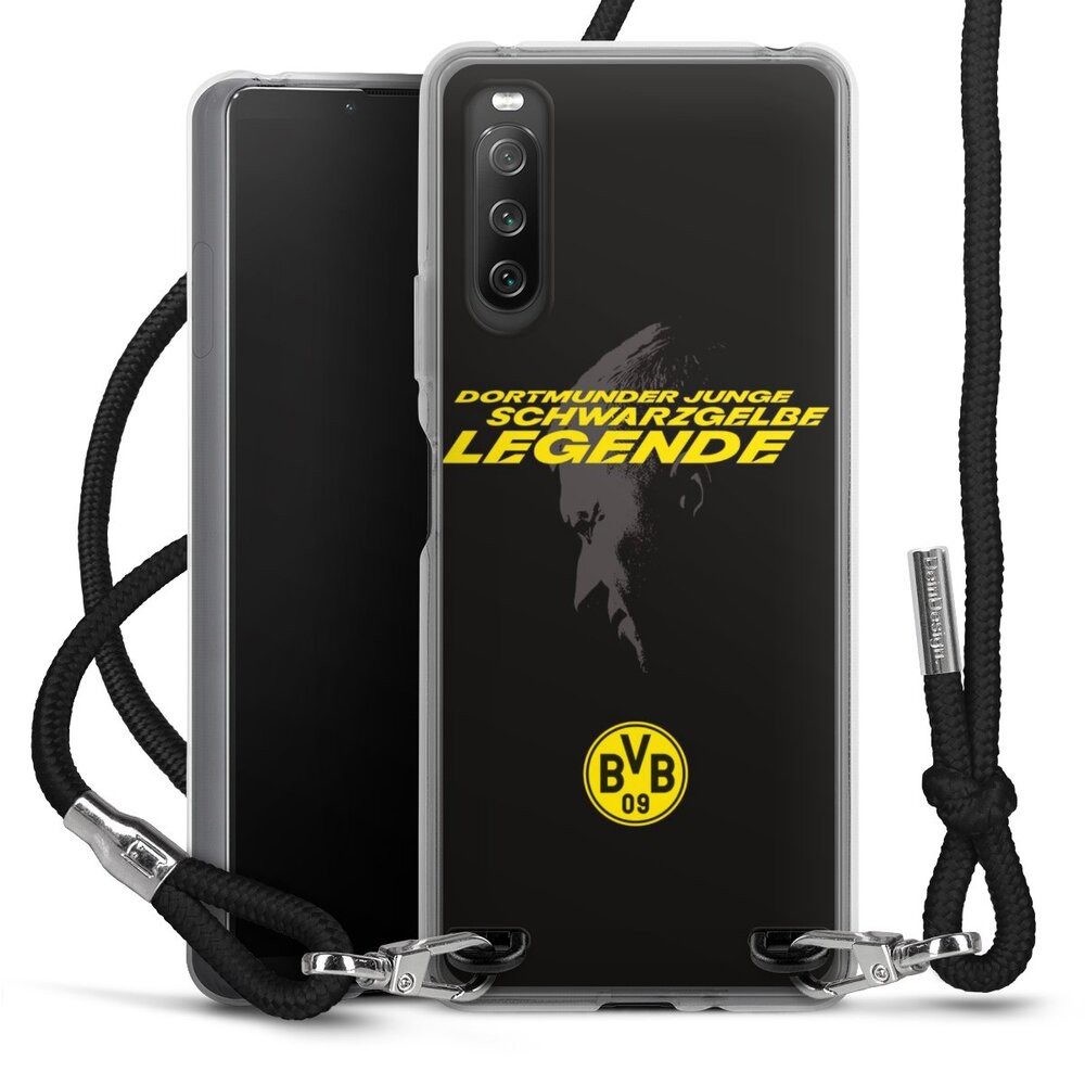 DeinDesign Handyhülle Marco Reus Borussia Dortmund BVB Danke Marco Schwarzgelbe Legende, Sony Xperia 10 IV Handykette Hülle mit Band Case zum Umhängen