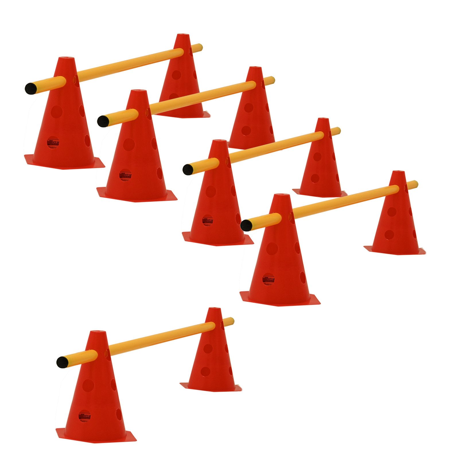 TRUTZHOLM Agility-Hürde Steckhürdenset 15- teilig 23 cm höhenverstellbar rot, Polyethylen, Set (15-tlg) endlos Erweiterbar