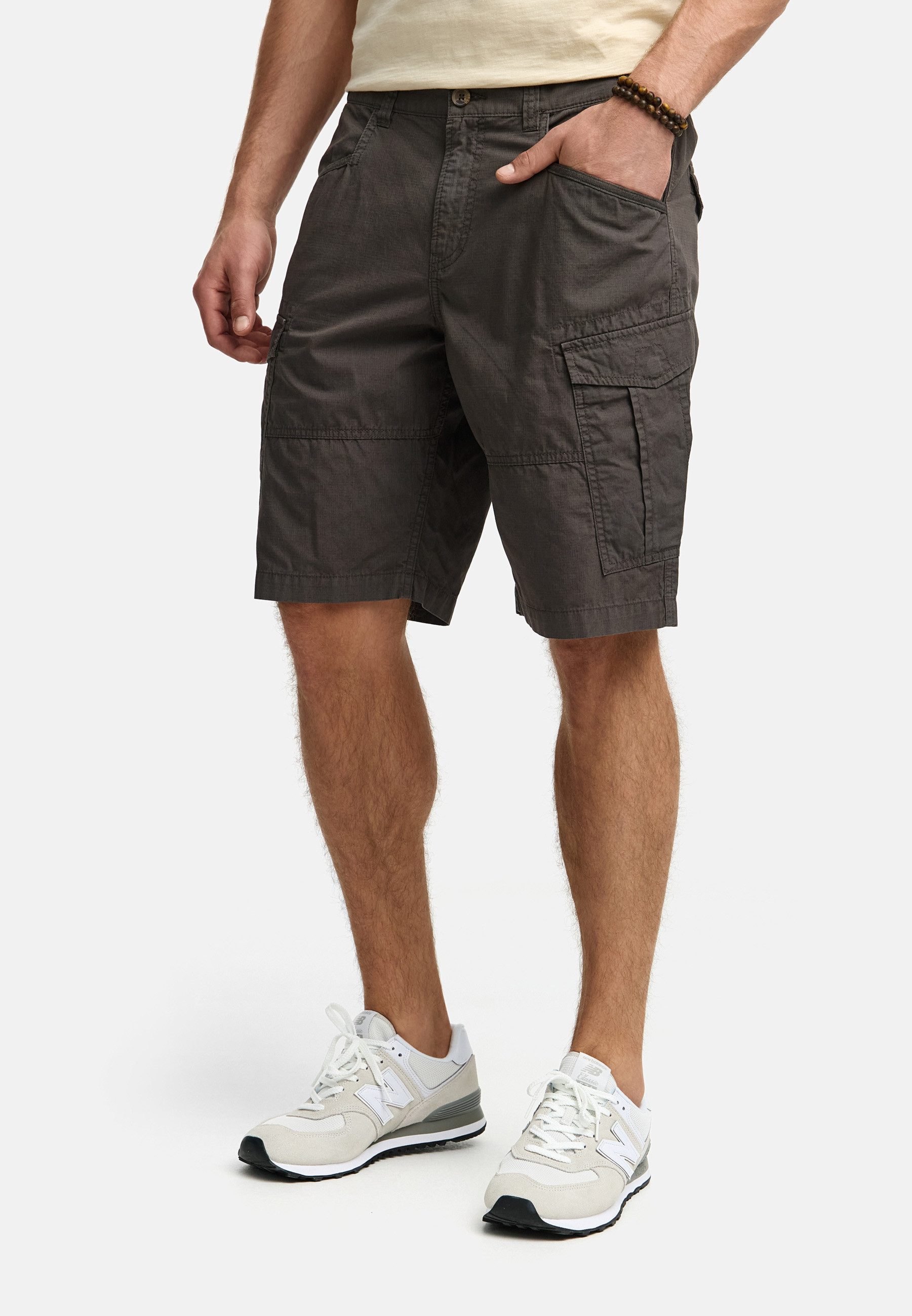 Indicode Cargoshorts Herren INDreier Cargo Shorts Herrenshorts mit elastischen Seiteneinsätzen für mehr Komfort