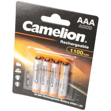 Camelion AAA, Micro, LR03, HR04, NiMH Akku mit bis zu 1100mAh in 4er Blisterve Akku 1100 mAh (1,2 V)