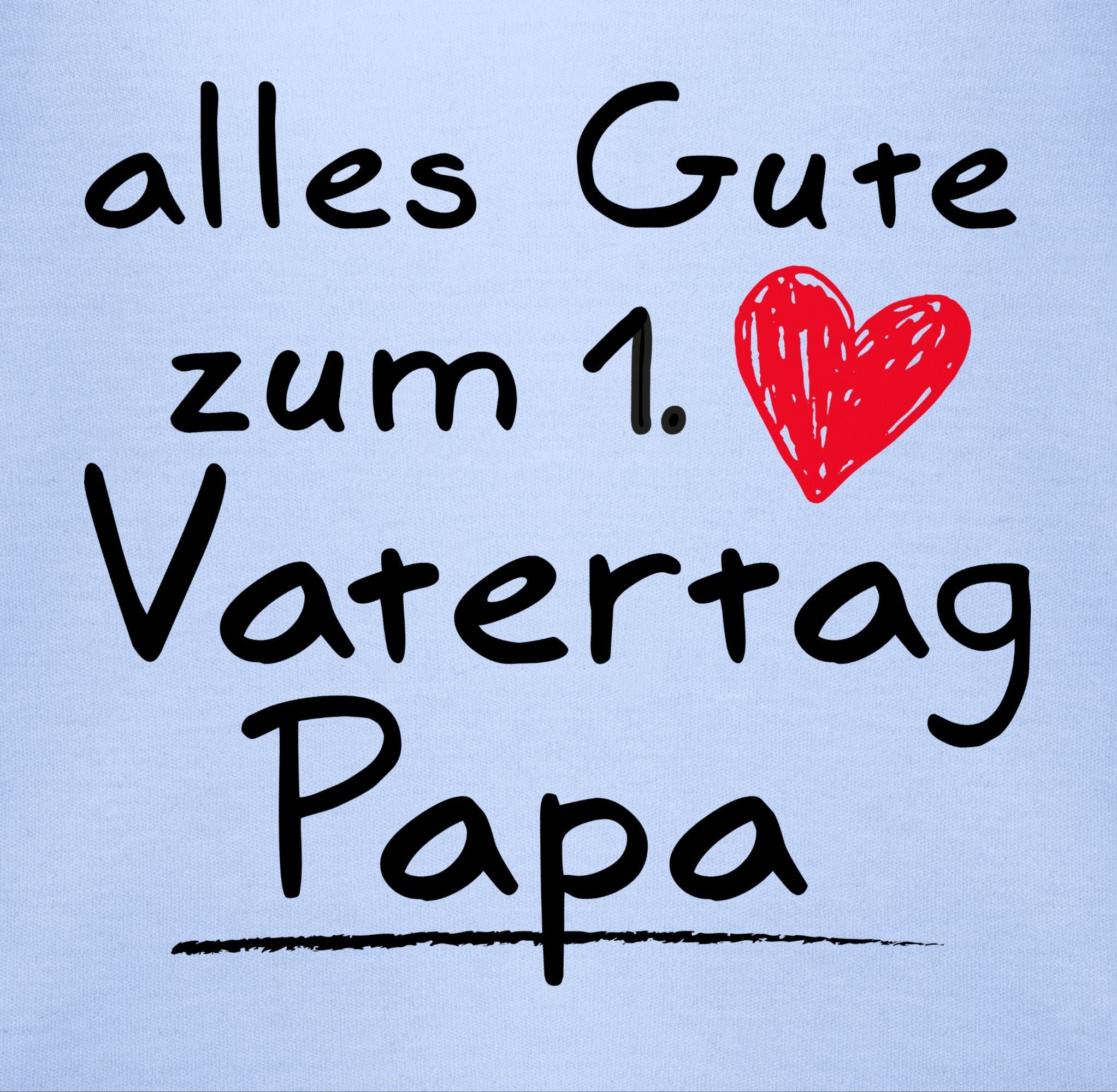T-Shirt Baby Babyblau gute - Papa zum Vatertag 1. Vatertag Alles 3 Geschenk Erster Vatertag Shirtracer
