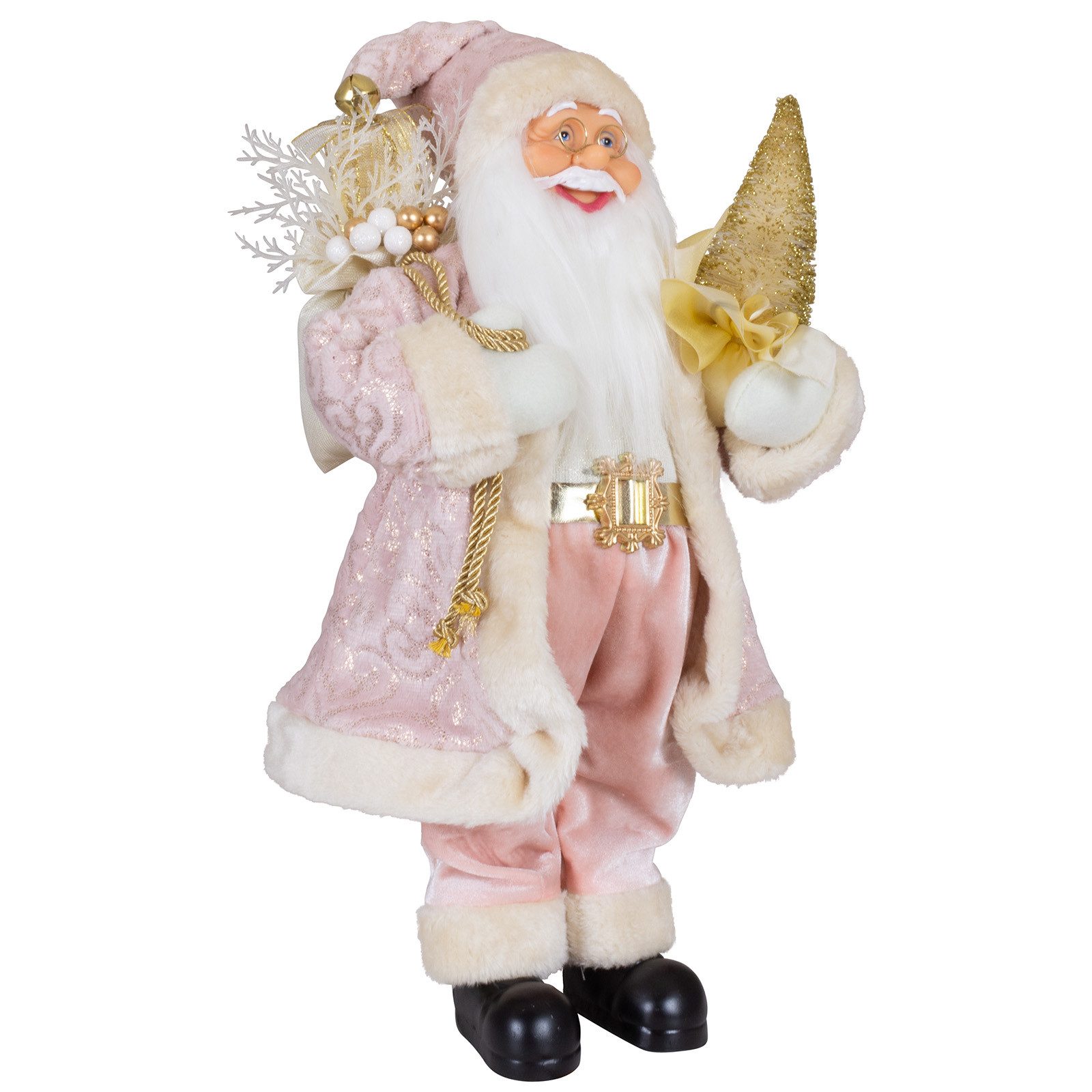 Christmas Paradise Weihnachtsmann Jonte, 4 Größen (30-80cm) (Deko Figur, 1 St., stehend), rosa