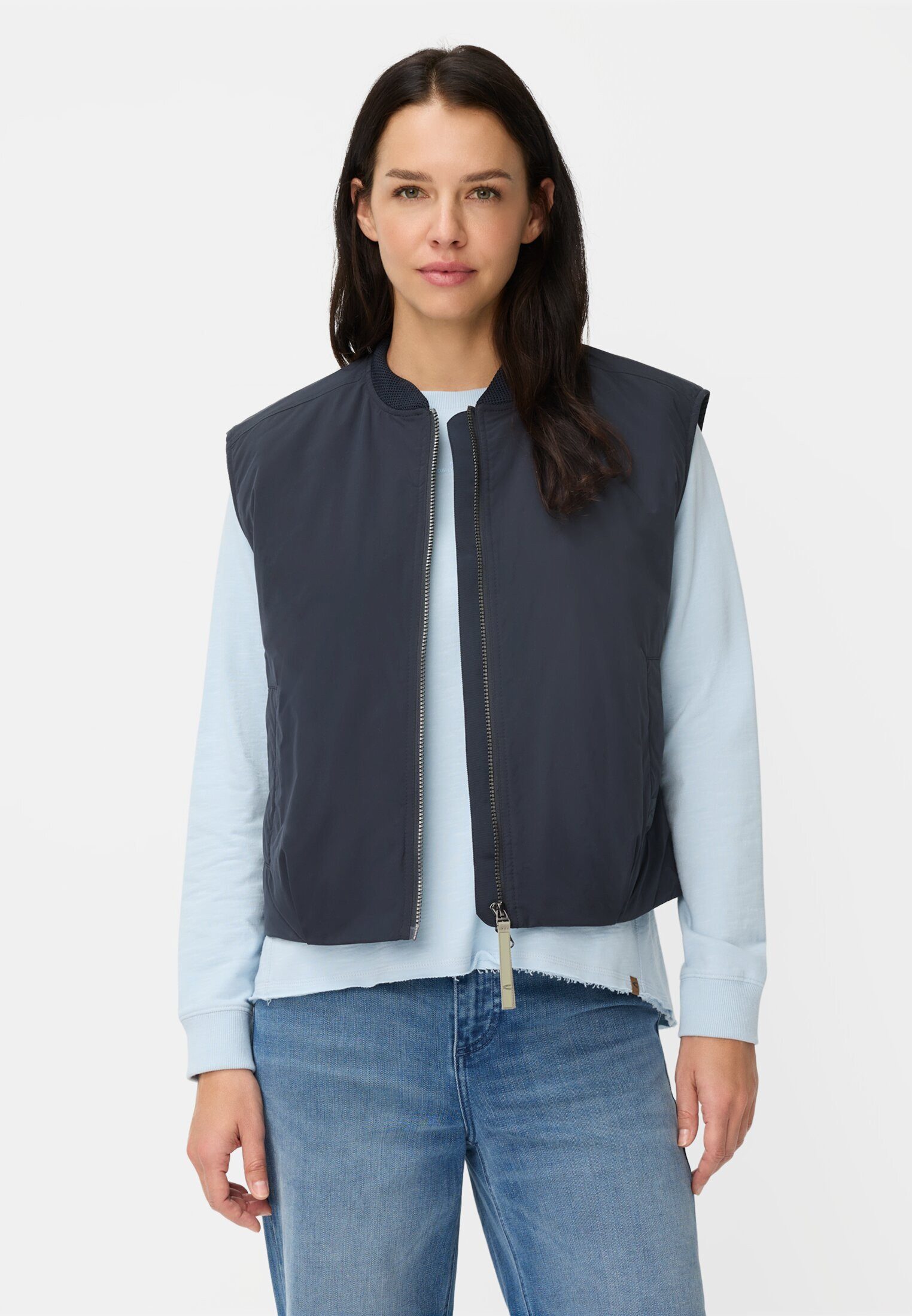 camel active Funktionsweste und reflektierenden Details ärmellos Stehkragen günstig online kaufen