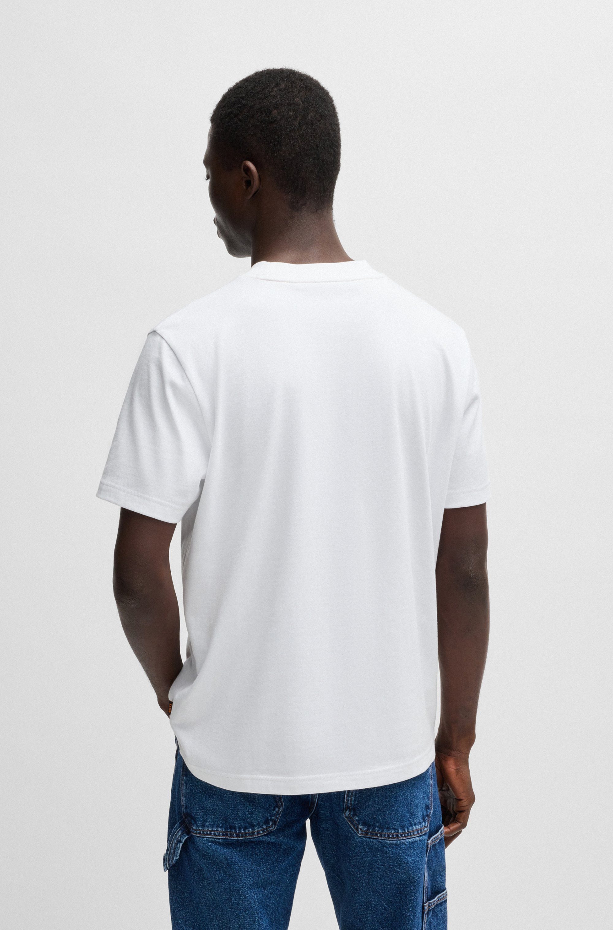 BOSS ORANGE T-Shirt Te Bossfish Rundhalsausschnitt, Regular Fit, großer Dru günstig online kaufen