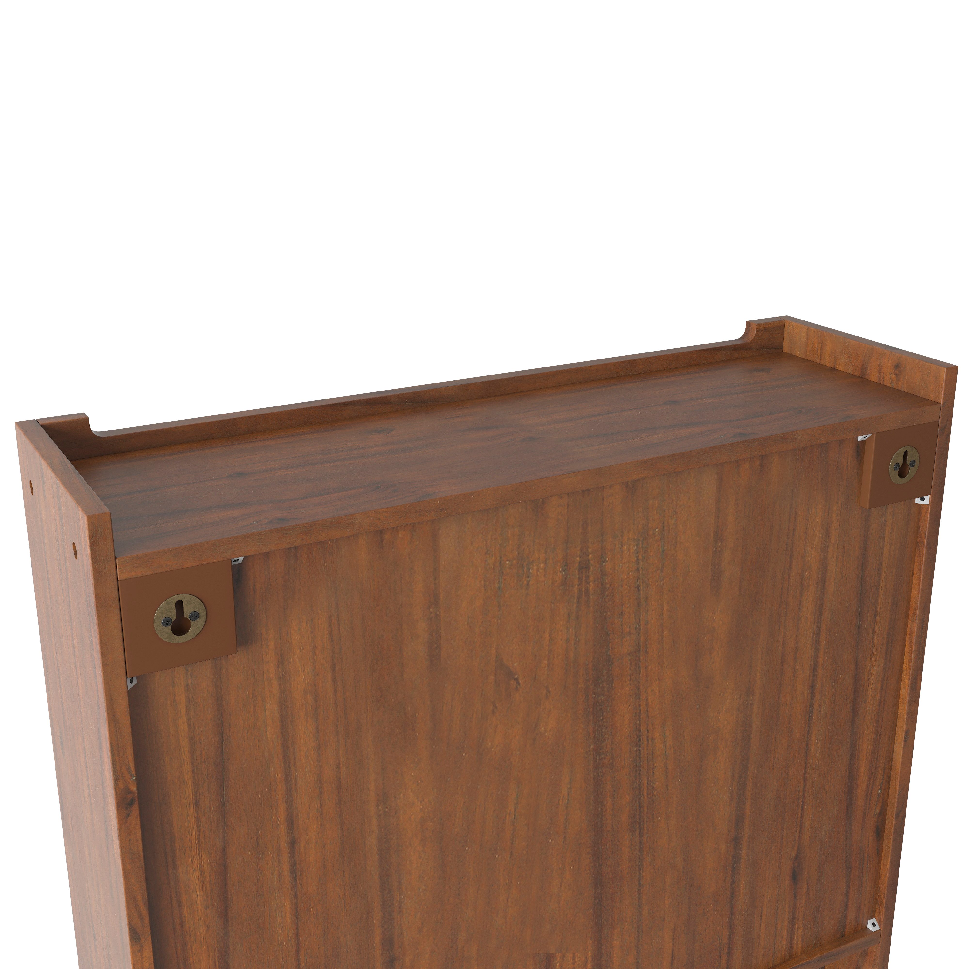 Celya Wandhängeschrank Glas-Wandregal, Hängeschrank küche, 63cm Wandregal mit Handtuchhalter für Küche und Esszimmer – Bild 4 von 5