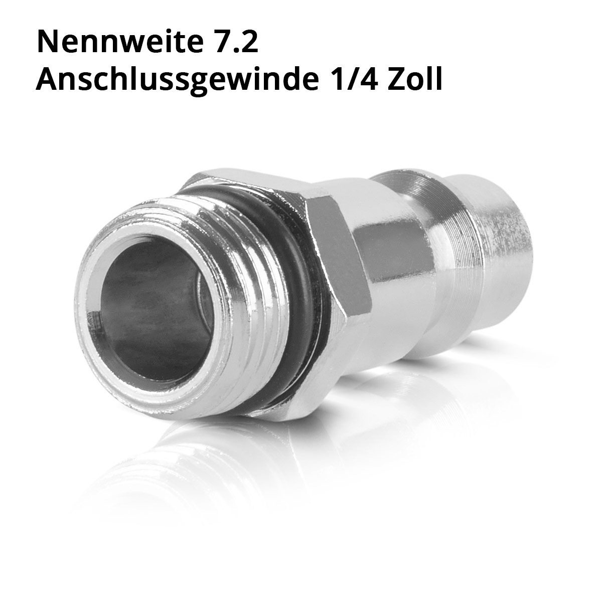 STAHLWERK Druckluftwerkzeug 10er Set Druckluft-Schnellkupplung Stecknippel, (Paket, 10-tlg., Set), für die professionelle Anwendung in Industrie, Handwerk, Werkstatt