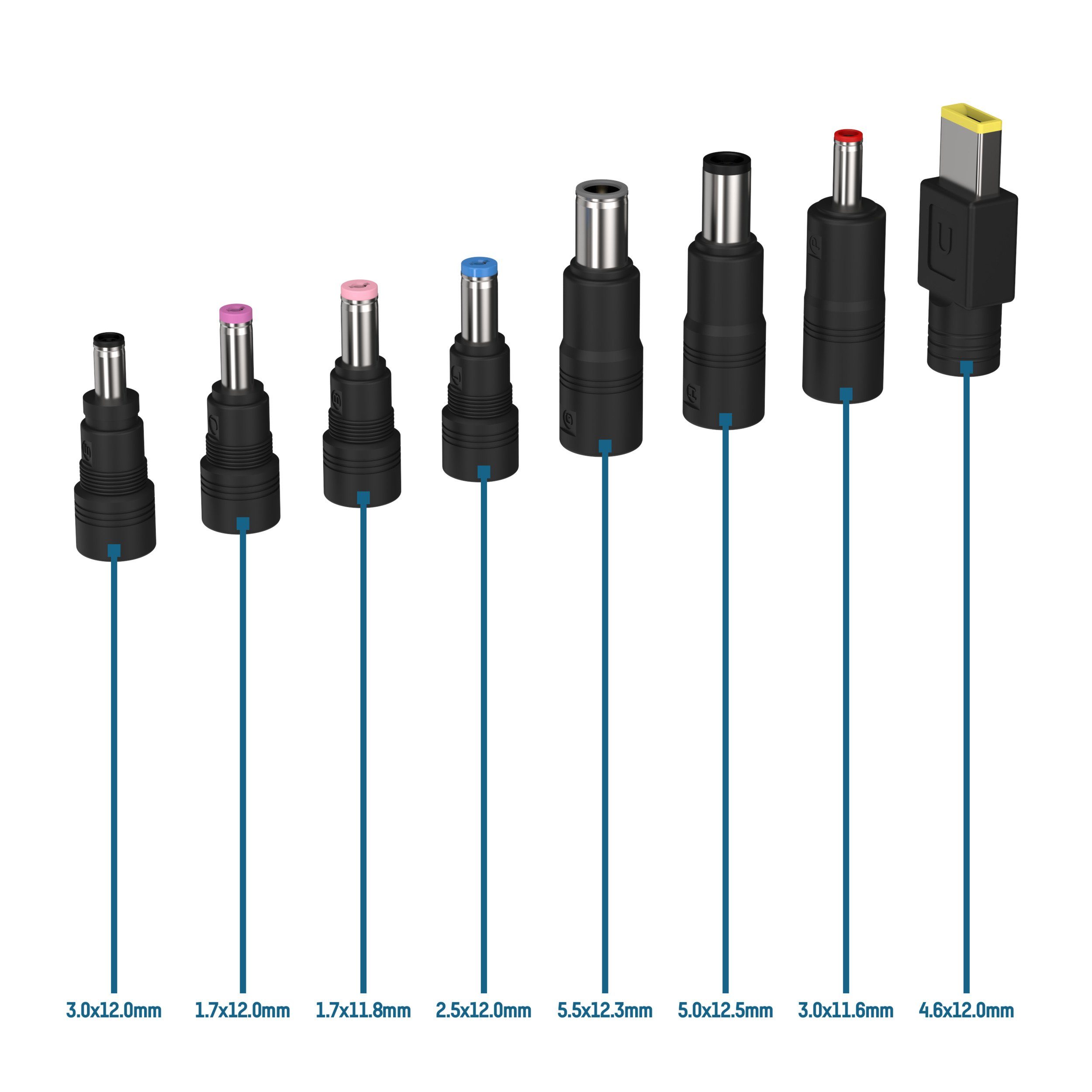 ANSMANN AG USB-C Laptop Adapter-Set, kompatibel mit den gängigsten Markenlaptops USB-Kabel