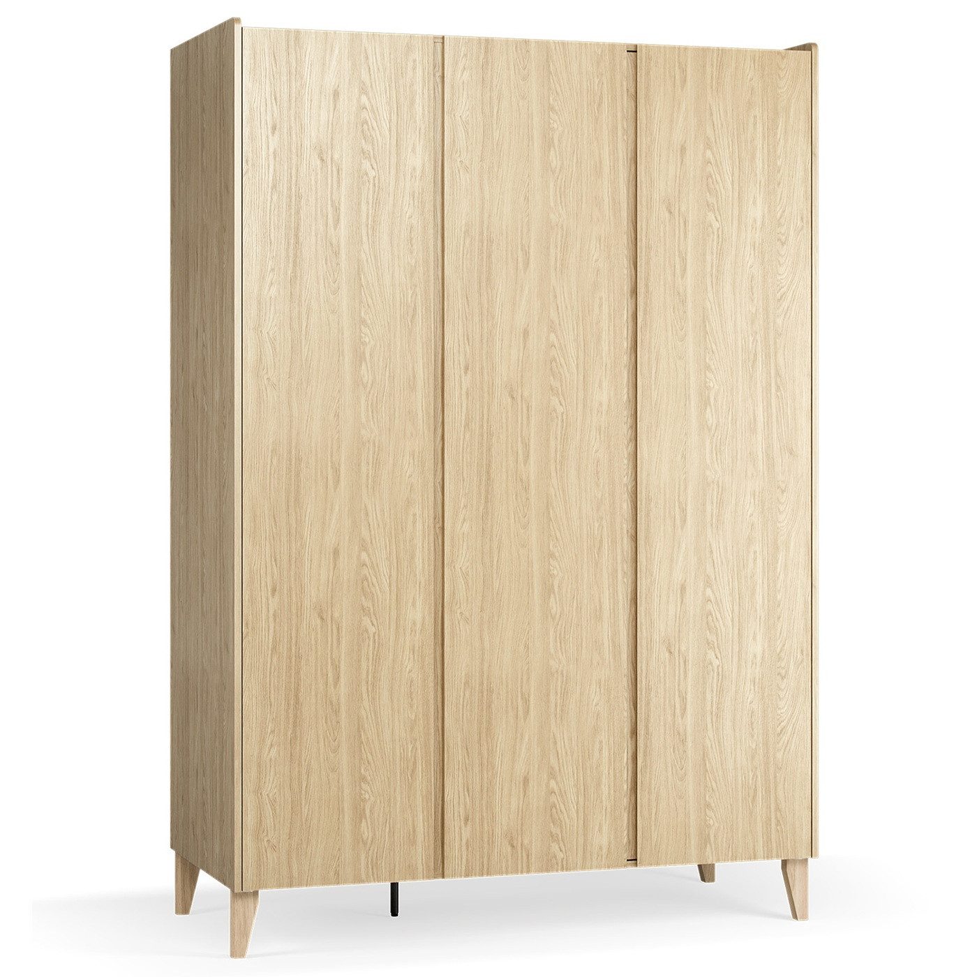 QMM TraumMöbel Babyzimmer-Komplettset Babyzimmer Maya komplett Set B, (Set, 4-tlg., Schrank 3-türig, Kommode, Wickelaufsatz, Kinderbett 140x70), Schrank mit LED-Beleuchtung