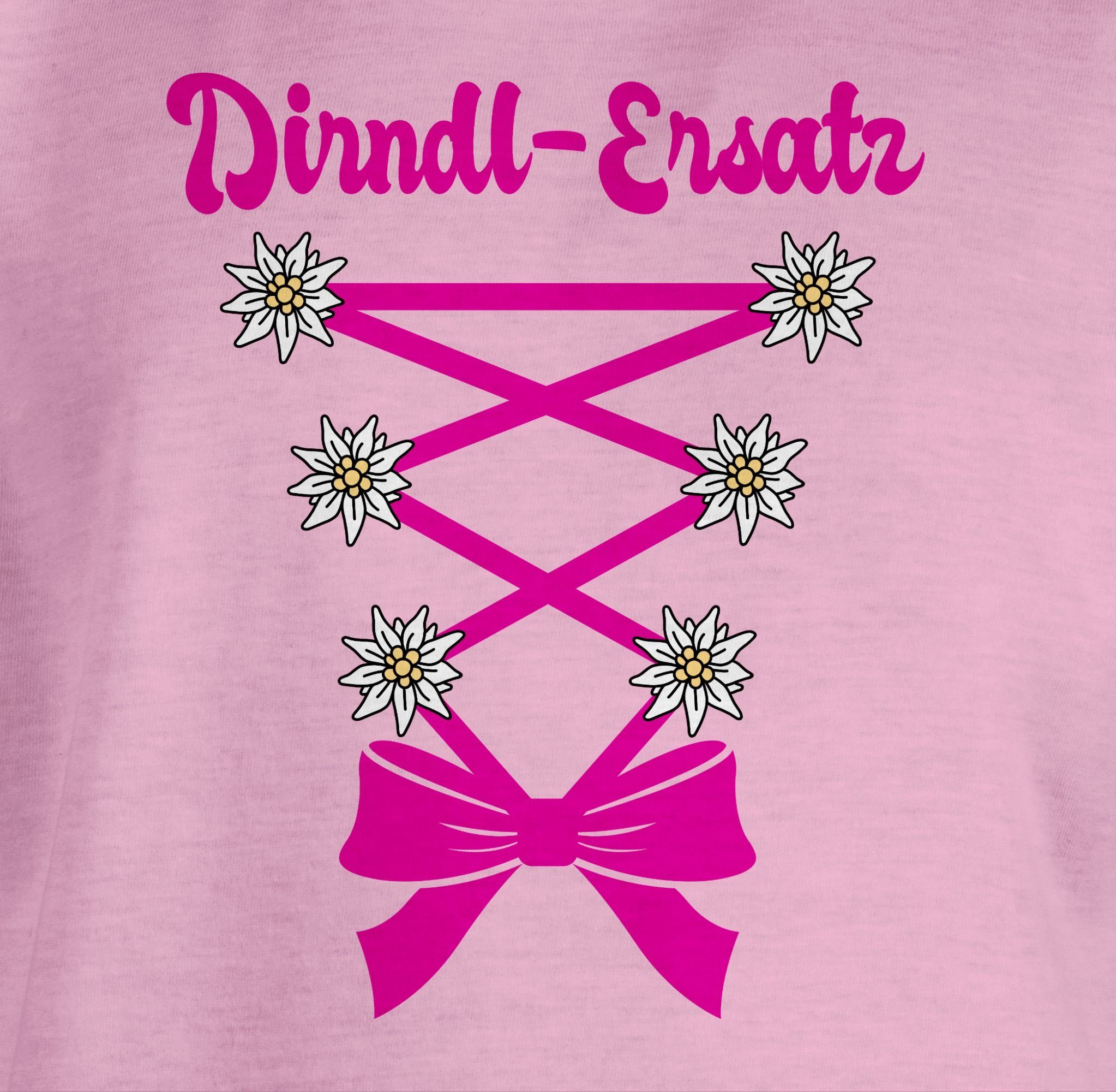 Kinder - T-Shirt für Korsage Dirndl-Ersatz 2 Outfit Mode Rosa Oktoberfest fuchsia Shirtracer