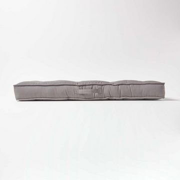 Homescapes Sitzkissen Sitzauflage für Zweisitzer-Sofa 100 x 48 cm – dickes Sitzkissen grau