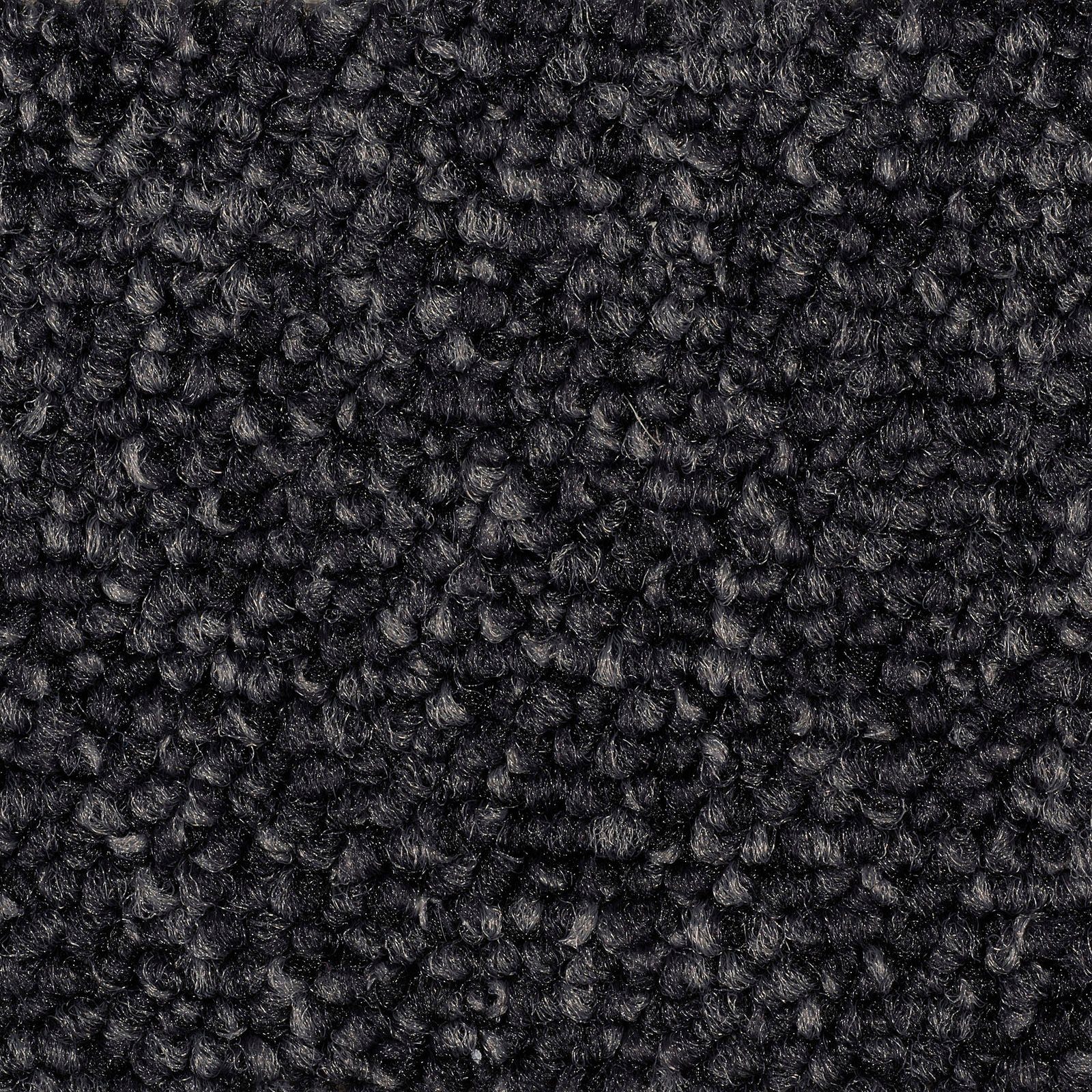 Teppichboden Schlingenteppich Baltic, Bodenmeister, rechteckig, Höhe: 5 mm, Wohnzimmer, Schlafzimmer, Kinderzimmer, Breite 400/500 cm anthrazit schwarz | Kurzflor-Teppiche