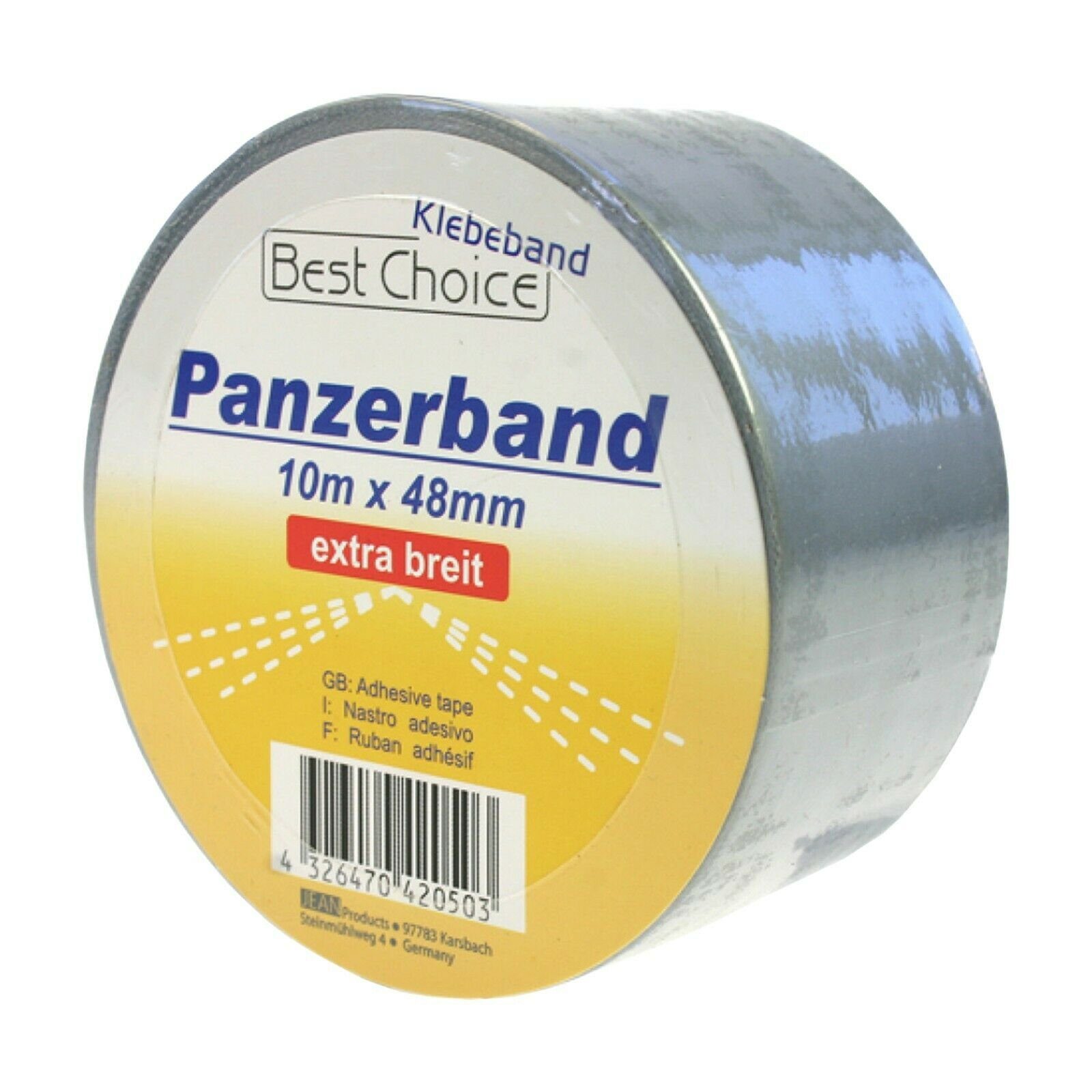 Packband, Tape (1-St) Silber Panzerband Gaffa Panzertape 24 1- BENSON Gewebeband Klebeband Klebeband,