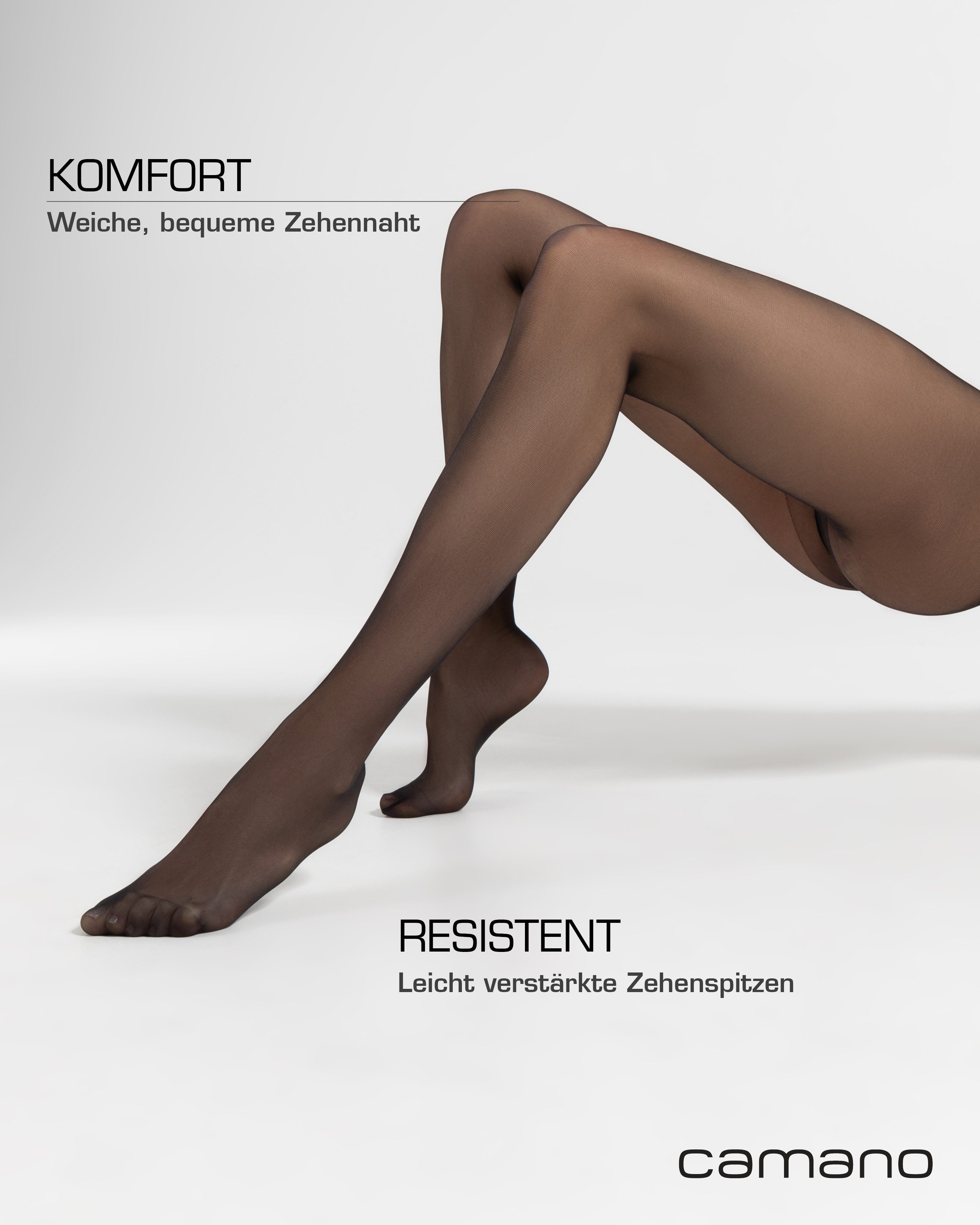 Camano Feinstrumpfhose fine everyday 20 DEN (4er Pack) mit leicht verstärkte, kaum sichtbare Fußspitze