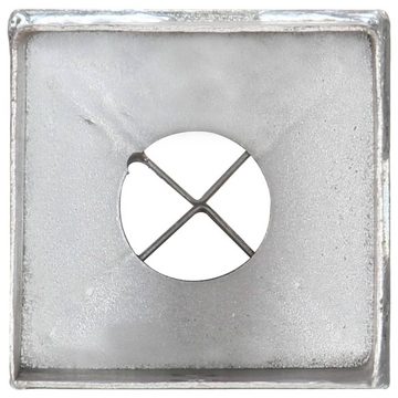 vidaXL Einschlagbodenhülse Erdspieße 6 Stk Silbern 8891 cm Verzinkter Stahl