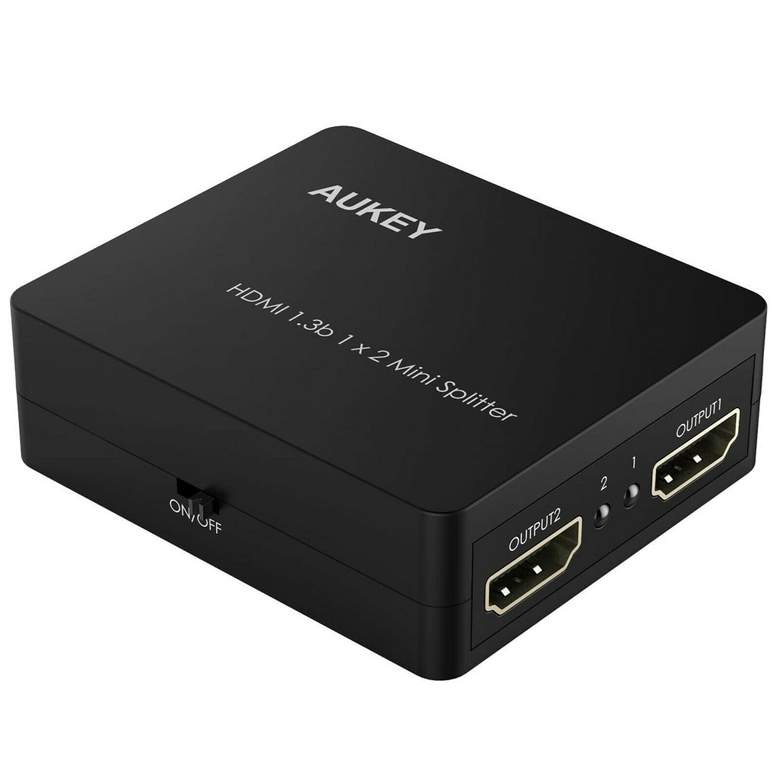 AUKEY HDMI-Splitter 2er Set HA-H01, 1x Input 2x Output Verteiler Hot-Plug Full HD 1080P 3D