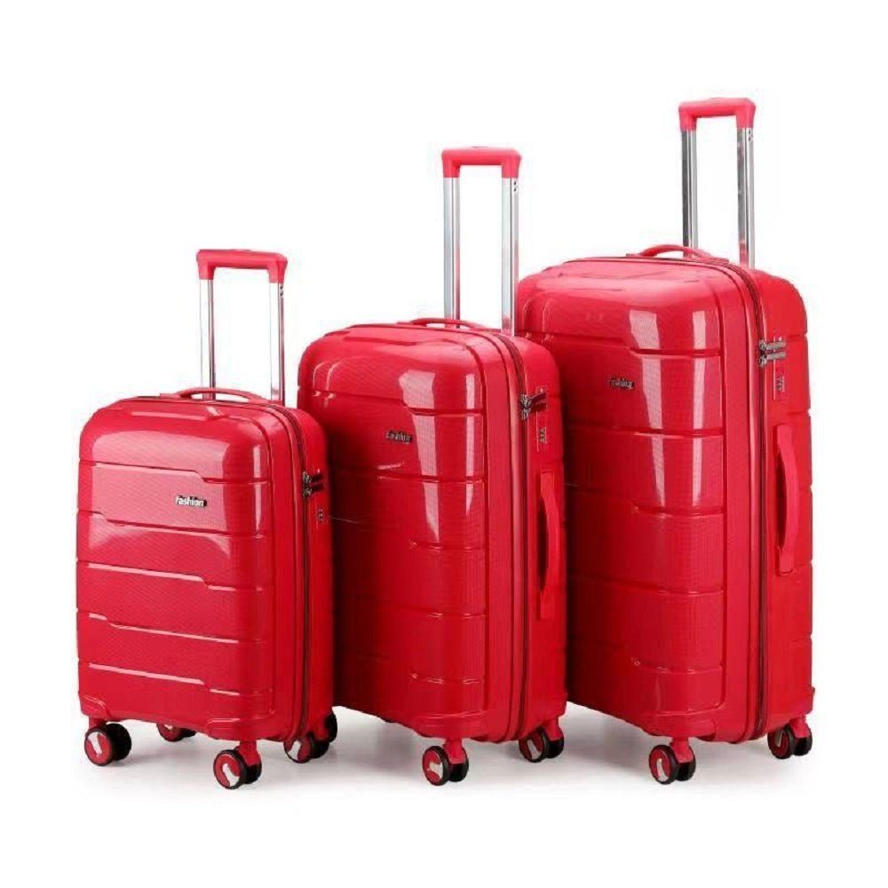 3 Hartschale tlg) Kofferset, Koffer Trolley cofi1453 Kofferset Rot Set Reisekoffer tlg (3