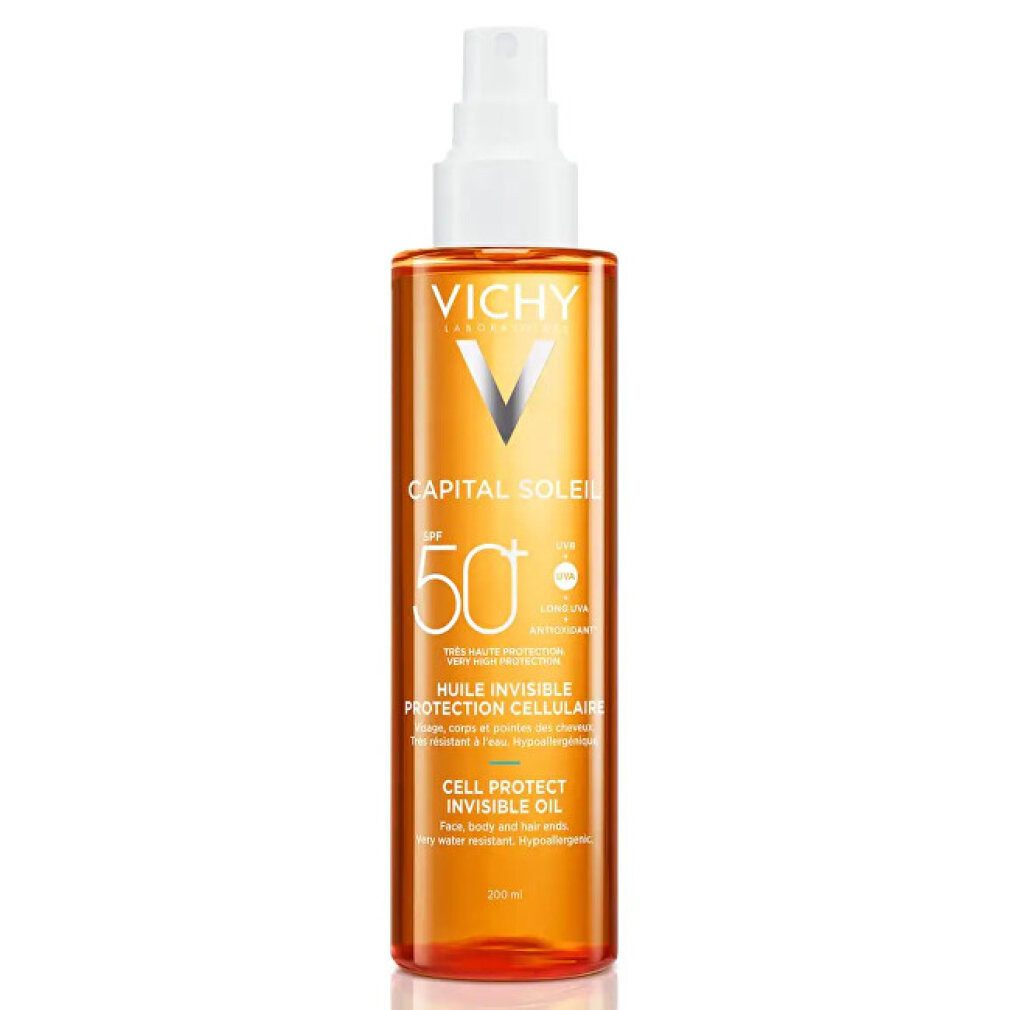 Vichy Körperpflegemittel CAPITAL SOLEIL spray aceite invisible cell protect SPF50 200 ml