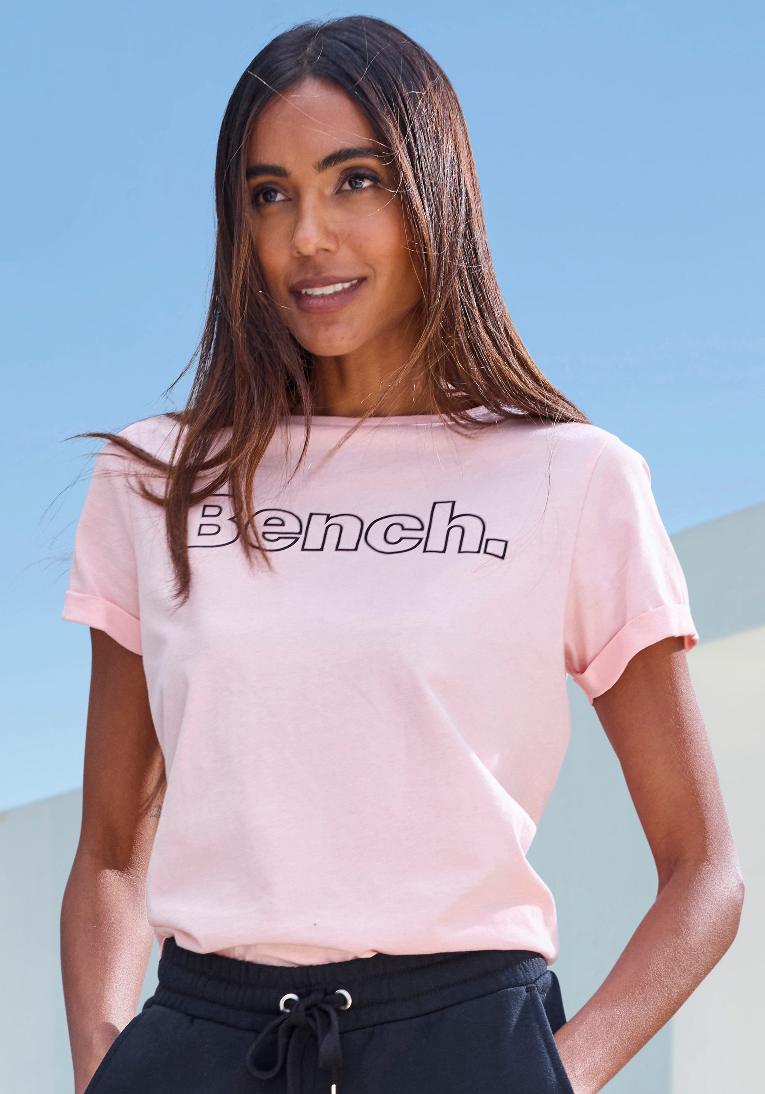 Bench. Loungewear T-Shirt (Packung, 2-tlg) mit Logodruck