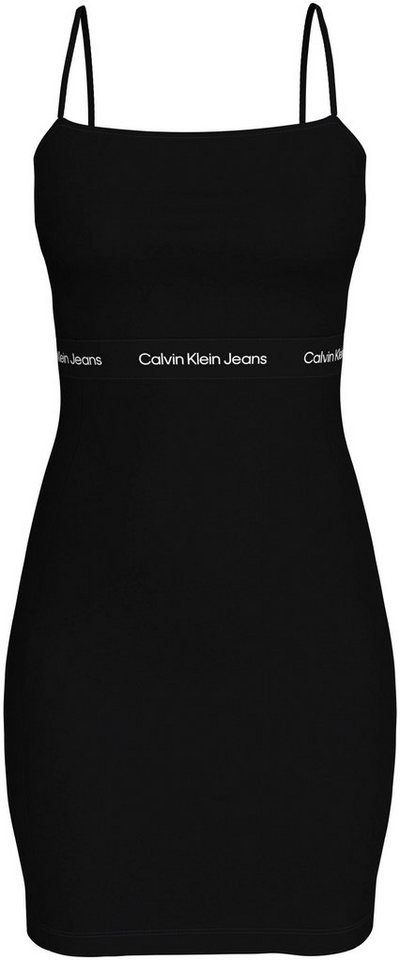Calvin Klein Jeans Spaghettikleid LOGO ELASTIC STRAPPY DRESS mit  Logomarkenlabel
