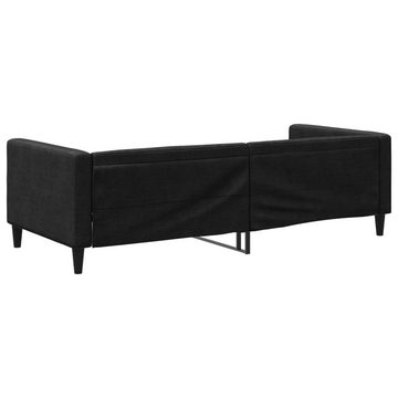 vidaXL Bett Tagesbett Schwarz 90x190 cm Stoff