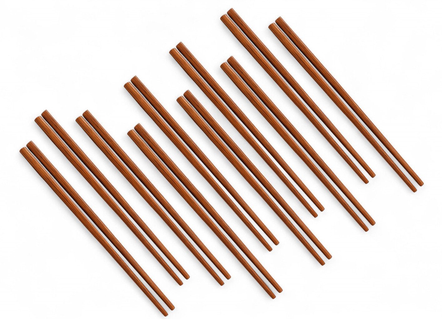 WestCraft Essstäbchen Essstäbchen aus Holz – 10 Paar, edel, langlebig - Made in Guangzhou, Robuste Chopsticks im Set – ideal für Sushi, Ramen & asiatische Küche