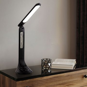 etc-shop Schreibtischlampe, LED-Leuchtmittel fest verbaut, Neutralweiß, Kabellose Schreibtischlampe mit Akku LED Nachttischlampe Touch dimmbar