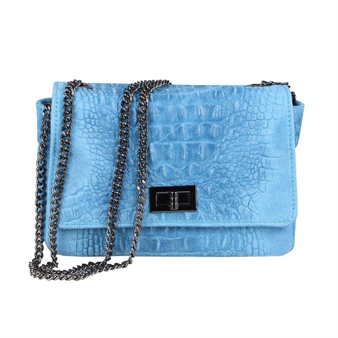 ITALYSHOP24 Schultertasche Made in Italy Damen Leder Tasche CrossOver, mit günstig online kaufen