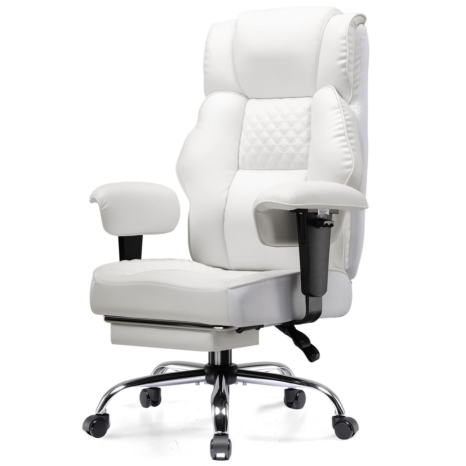 GTPLAYER Gaming-Stuhl für Große und Schwere Personen, ergonomischer Bürostuhl bis 180 kg, 3D Sitzkissen, verstellbar mit Fußstütze für Büro & Gaming