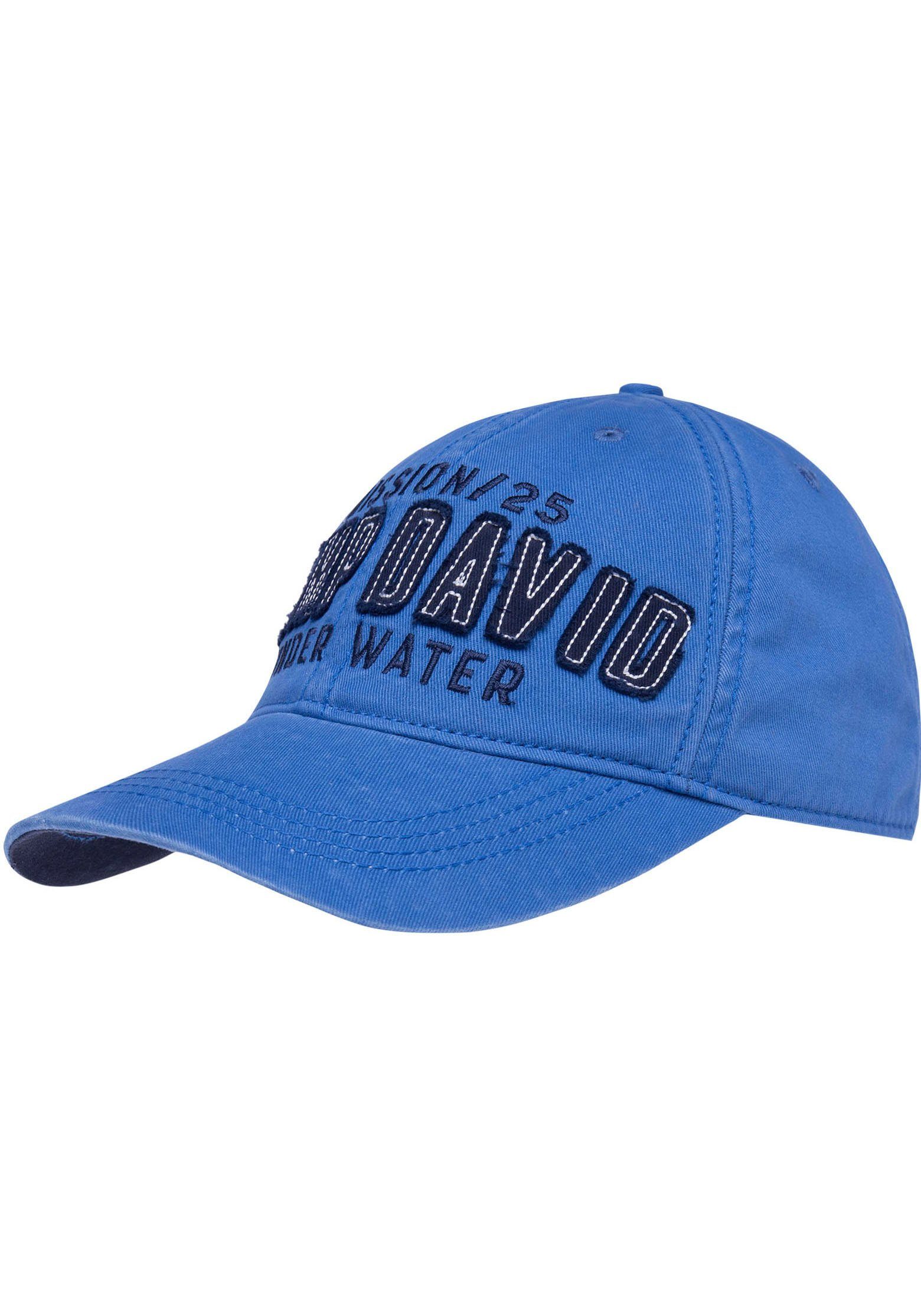 CAMP DAVID Baseball Cap mit pacific blue Optik gewaschener