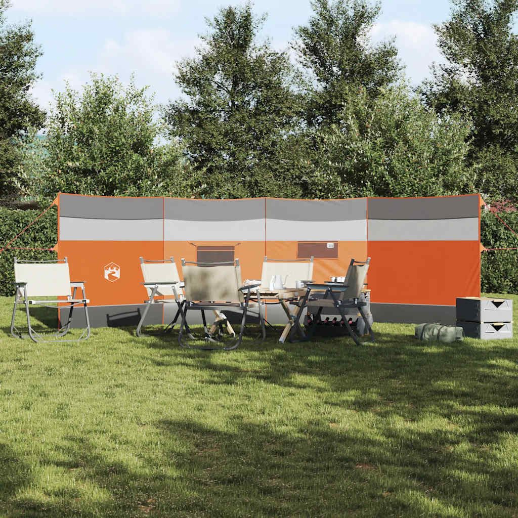 vidaXL Pavillon Camping-Windschutz Grau und Orange günstig online kaufen