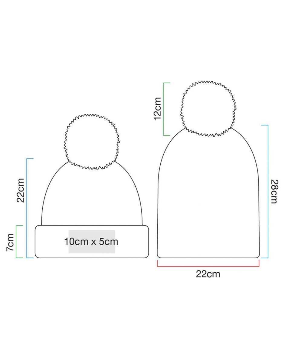 Beechfield® Bommelmütze Damenmütze Cable Knit Melange Beanie