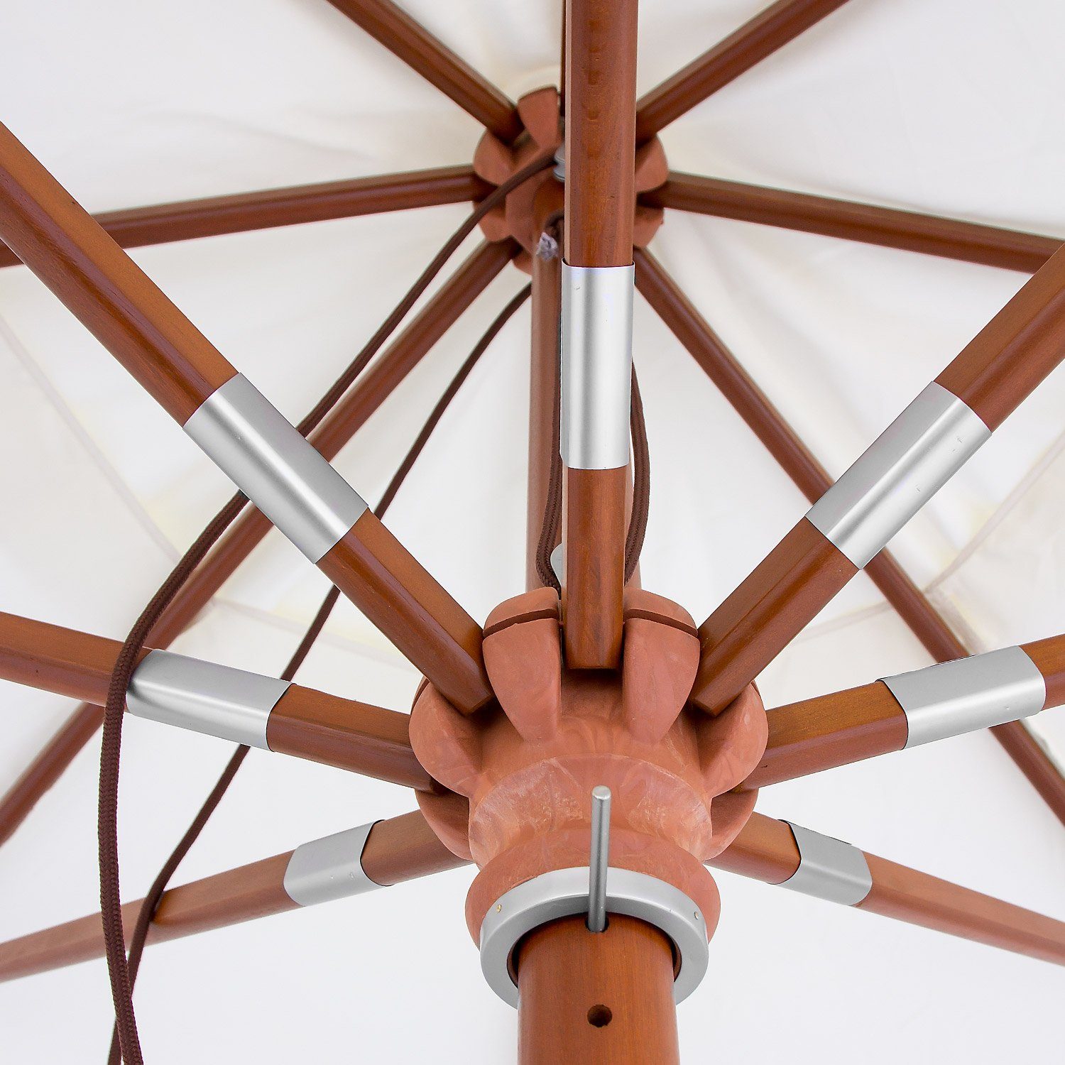 anndora-sonnenschirm Sonnenschirm 4m rund Gartenschirm Marktschirm, wasserabweisende Oberflächen