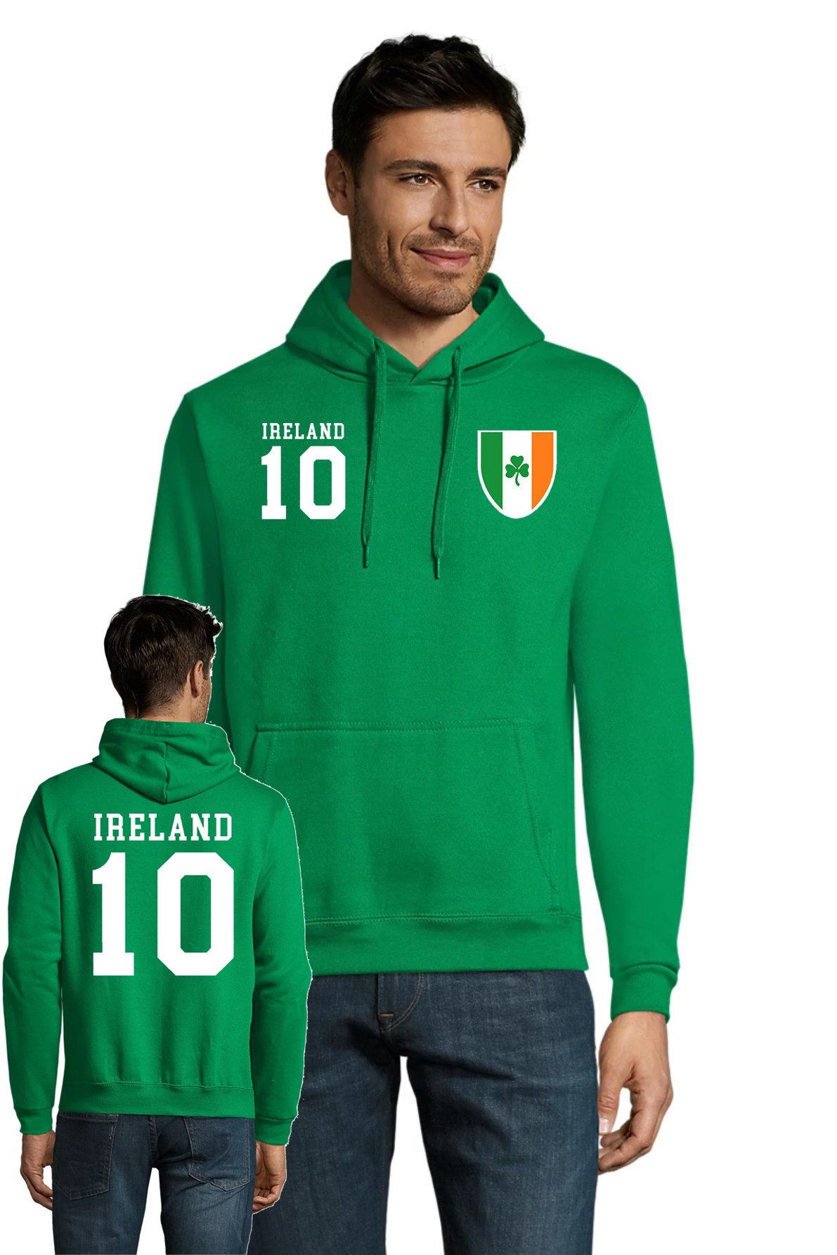 Hoodie Ireland Herren Hoodie Ireland 10 Print Flaggen Kapuze