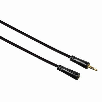 Hama 3,5mm Klinken-Verlängerung Stereo 5m Audio-Kabel, 3,5-mm-Klinke, Audio (500 cm), Klinken-Kabel 3,5-mm Buchse Kupplung auf Stecker, Verlängerungs-Kabel