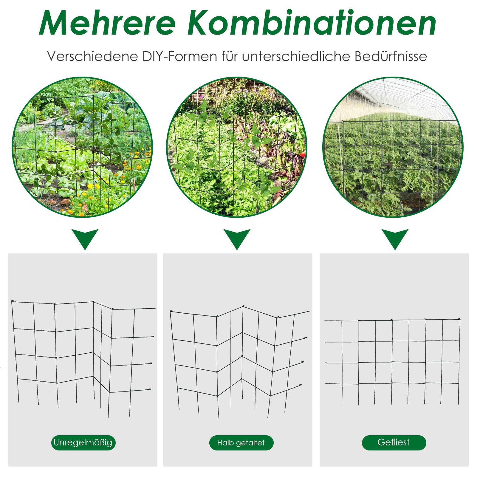 COSTWAY Rankhilfe, 4 St., Tomatenturm Metall, günstig online kaufen