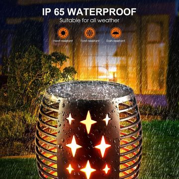 Diyarts LED Gartenleuchte, LED fest integriert, Warmweiß, realistische Flammeneffekte, Gartenbeleuchtung, 90cm hoch, 96 Led´s, IP65