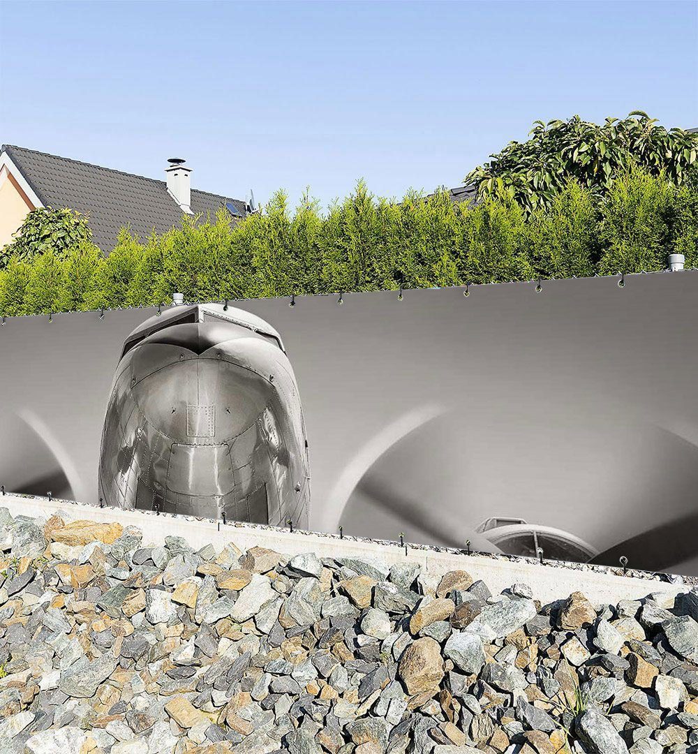 Sichtschutzzaunmatten Zaunbanner Propellerflugzeug Sichtschutz Garten Zaun