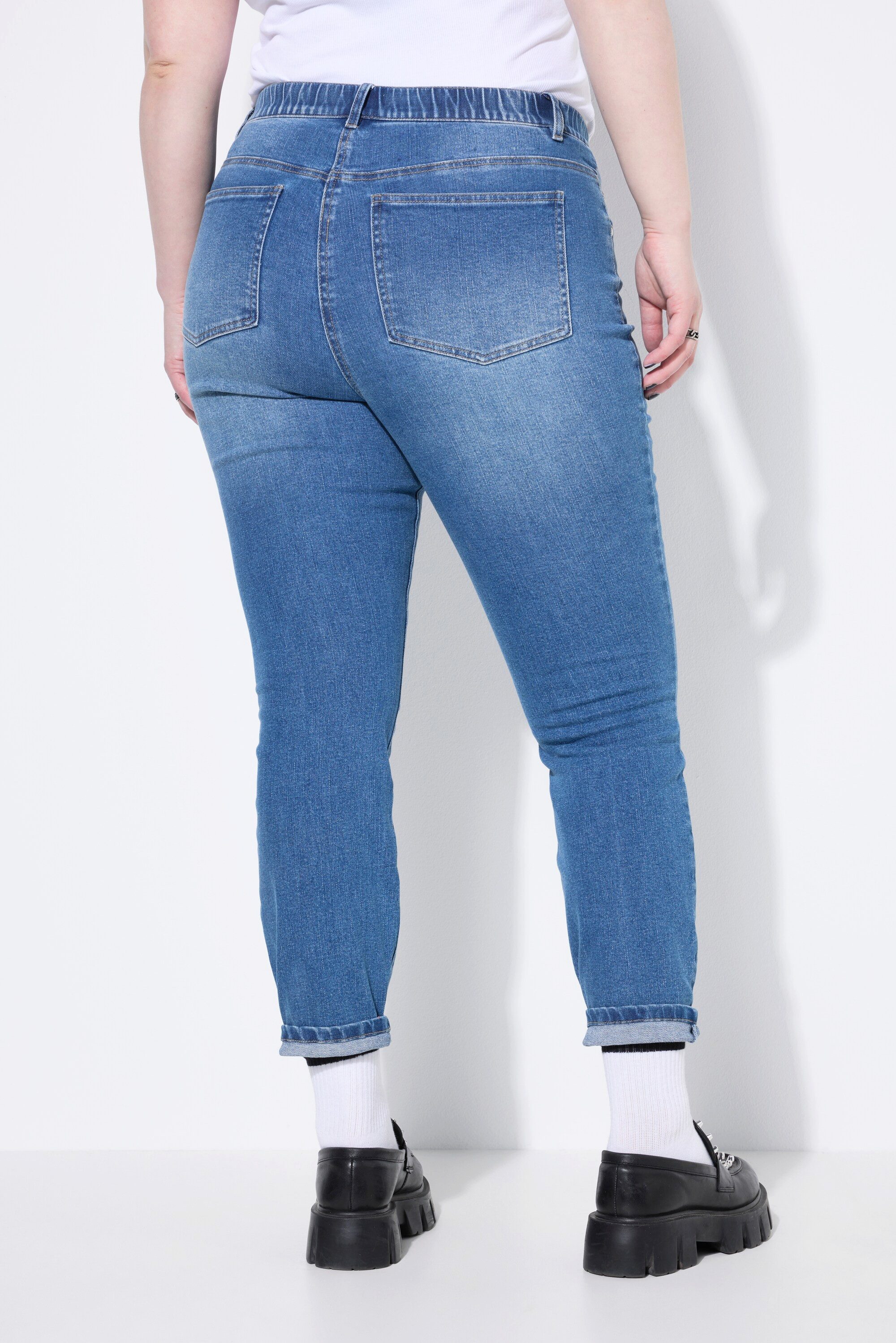 Studio Untold Regular-fit-Jeans Skinny-Jeans High Waist Washing-Effekt 5-Pocket