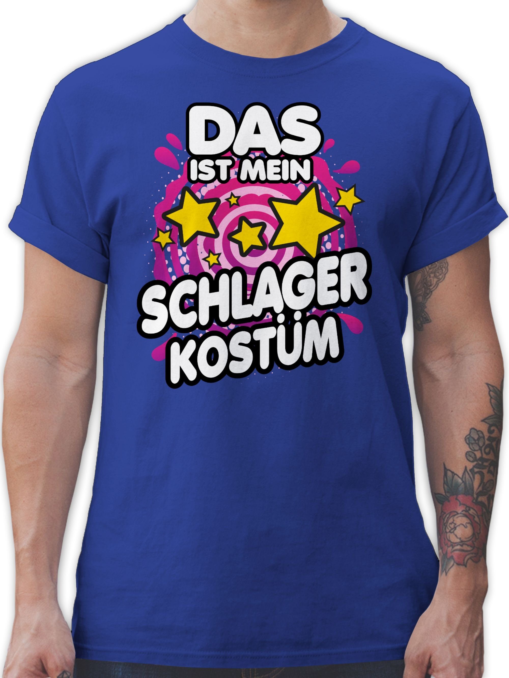 Shirtracer T-Shirt Das ist mein Schlager Kostüm Karneval Outfit 03 Royalblau