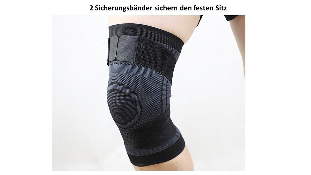 Rötting Design Kniebandage 2 Kniebandagen Sportbandage Knieschoner Kniestütze Farbe schwarz