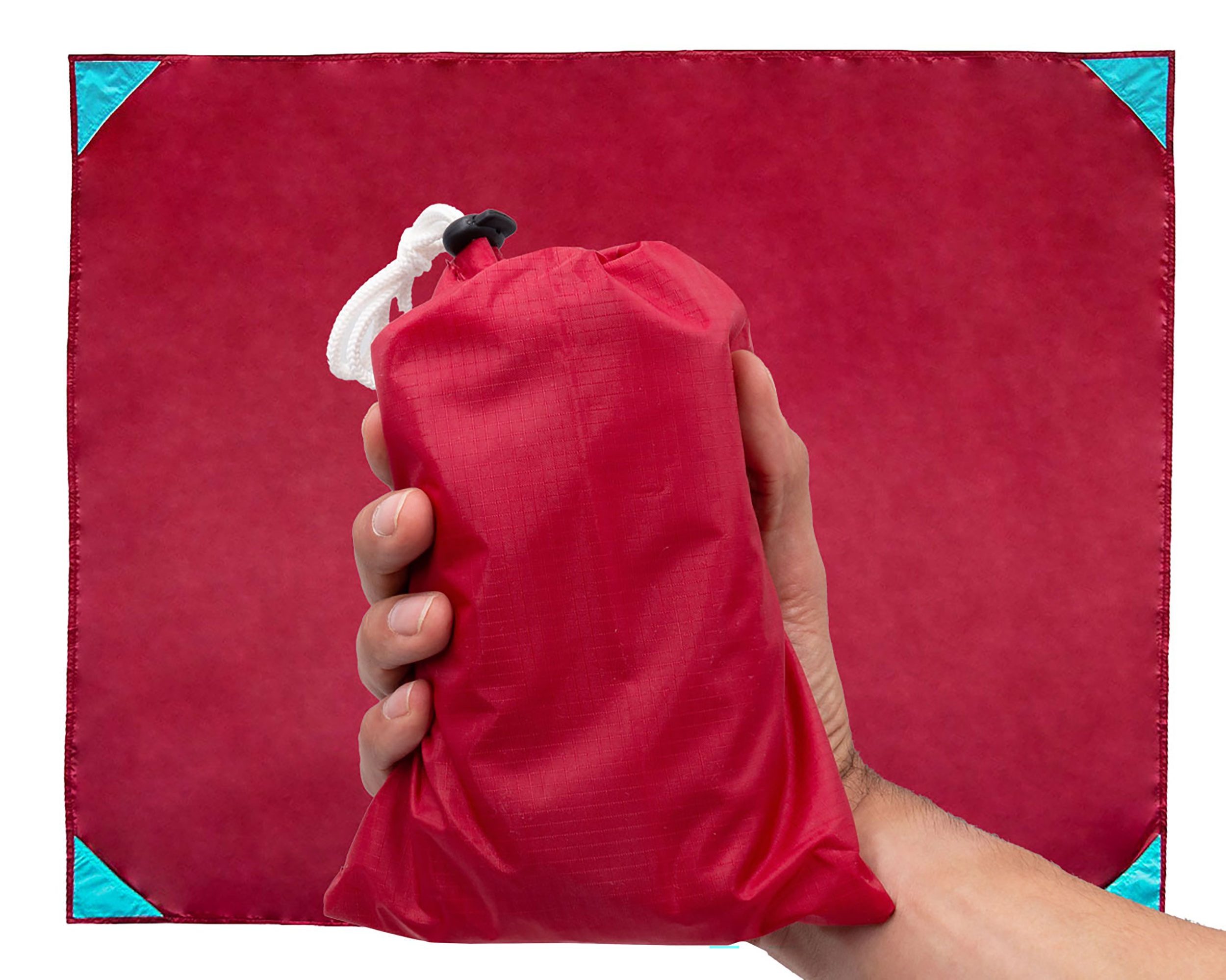 Picknickdecke, ZOLLNER, 135 x 165 cm, 100% Polyester, wasserabweisend, praktische Tragetasche