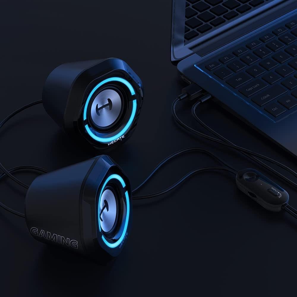 Edifier® G1000 Lighting, Remote) W, 5 Schwarz (Bluetooth, Gaming-Lautsprecher Inline Stereo RGB