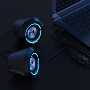 Edifier® G1000 Stereo Gaming-Lautsprecher (Bluetooth, 5 W, RGB Lighting, Inline Remote)