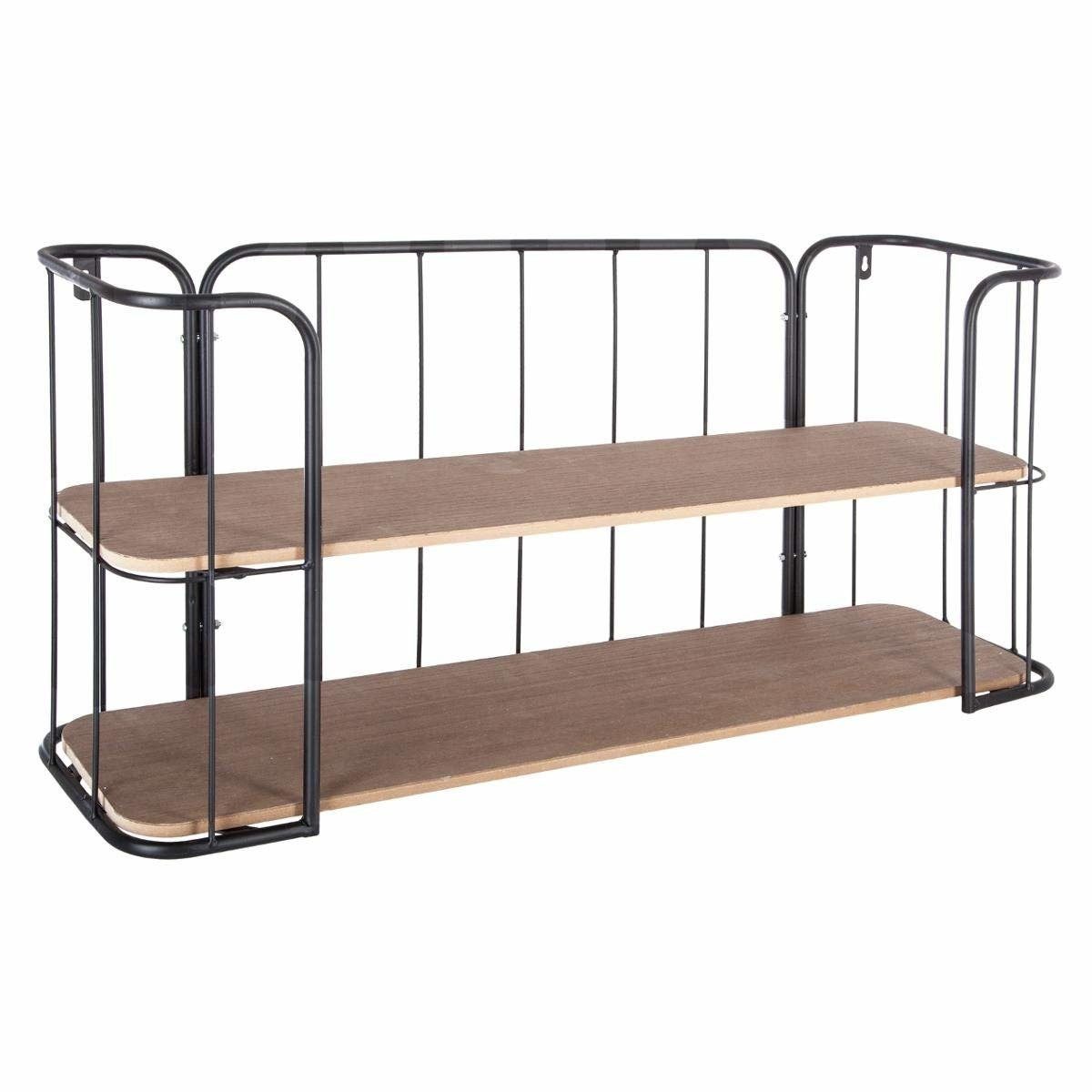 Atmosphera Créateur d'intérieur Wandregal Wandregal, Holz, Metall, 2 Ebenen, Wandregal