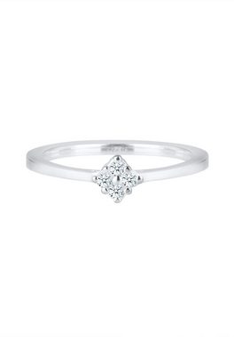 Elli DIAMONDS Verlobungsring Diamant (0.08 ct) Verlobung Klassik 925 Silber